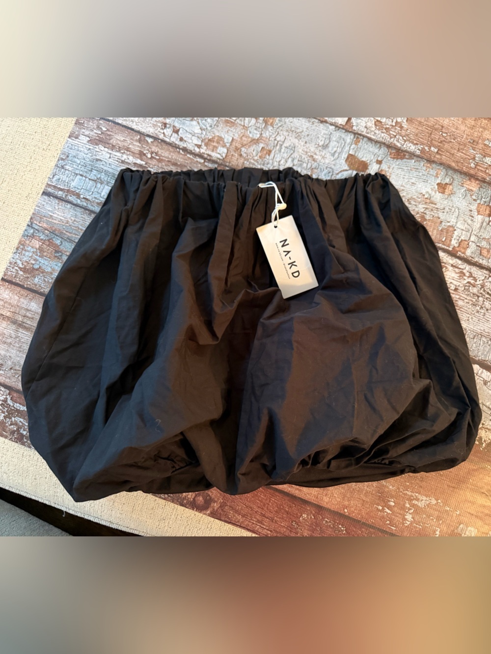 Nakd Black Bubble Mini Skirt - Women Size medium BNWT - Picture 3 of 6